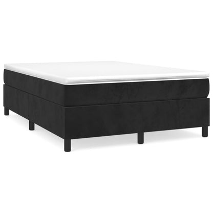 Box Spring Bed Frame Black Double Velvet (UK/IE/FI/NO only)
