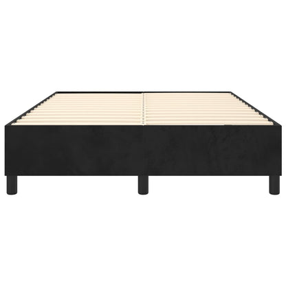 Box Spring Bed Frame Black Double Velvet (UK/IE/FI/NO only)