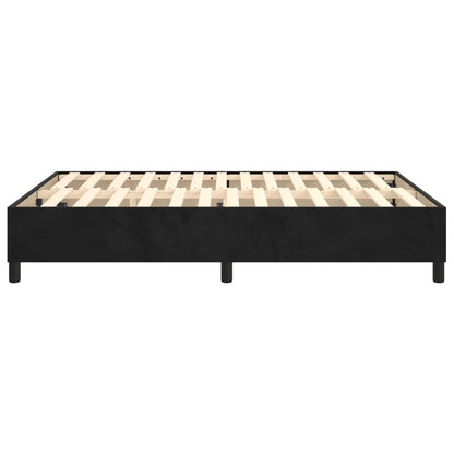 Box Spring Bed Frame Black Double Velvet (UK/IE/FI/NO only)