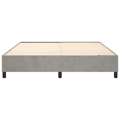 Box Spring Bed Frame Light Grey Super King Velvet (UK/IE/FI/NO only)