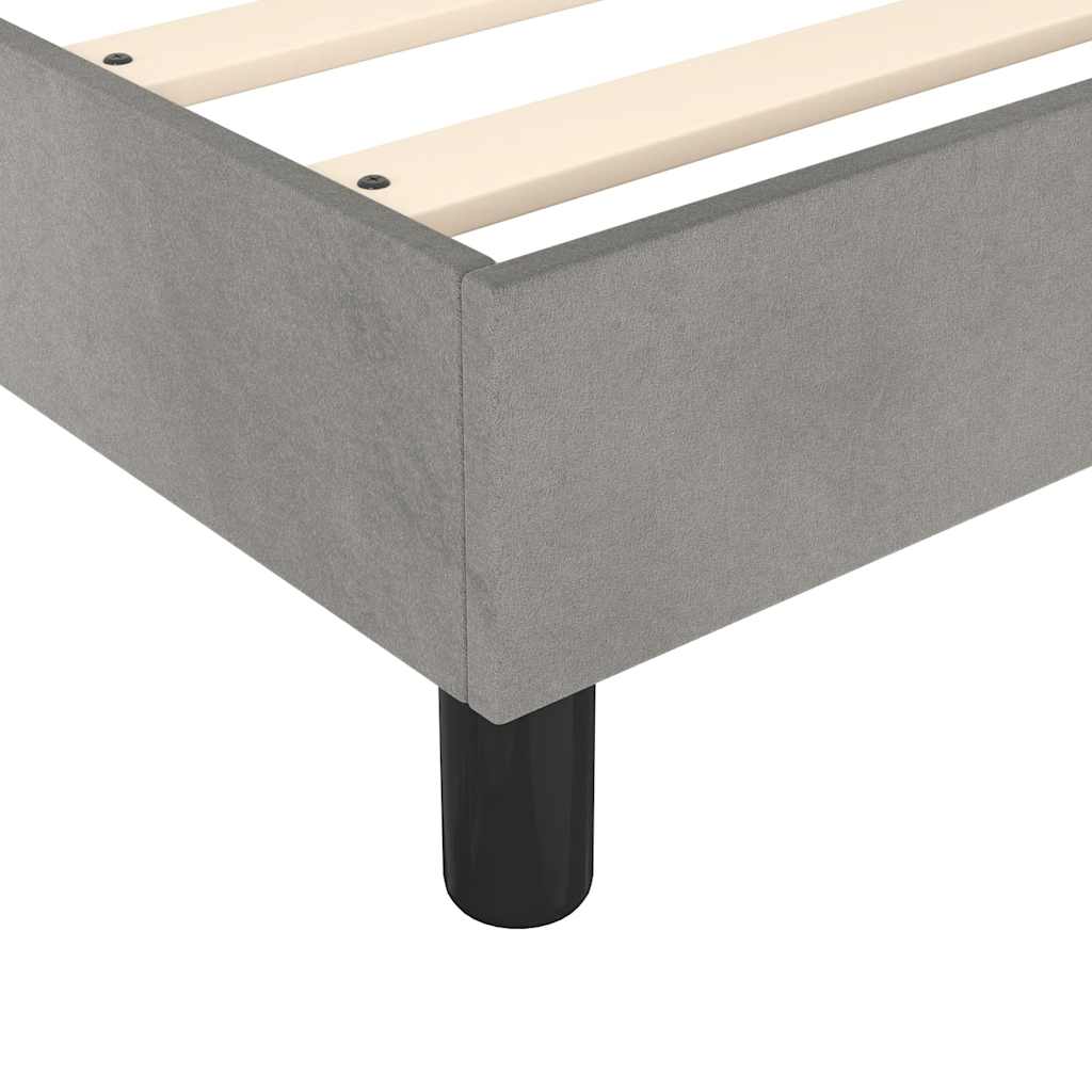Box Spring Bed Frame Light Grey Super King Velvet (UK/IE/FI/NO only)