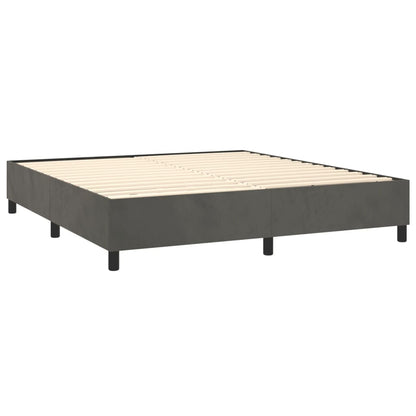 Box Spring Bed Frame Dark Grey Super King Velvet (UK/IE/FI/NO only)