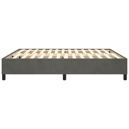 Box Spring Bed Frame Dark Grey Super King Velvet (UK/IE/FI/NO only)