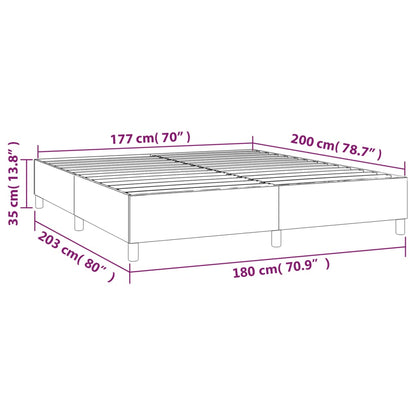 Box Spring Bed Frame Dark Grey Super King Velvet (UK/IE/FI/NO only)