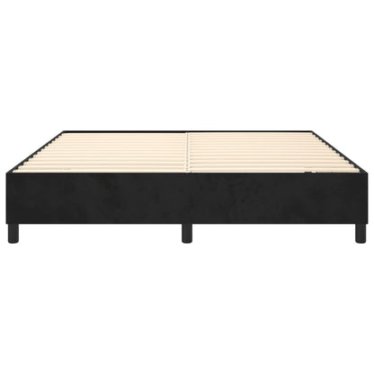 Box Spring Bed Frame Black Super King Velvet (UK/IE/FI/NO only)