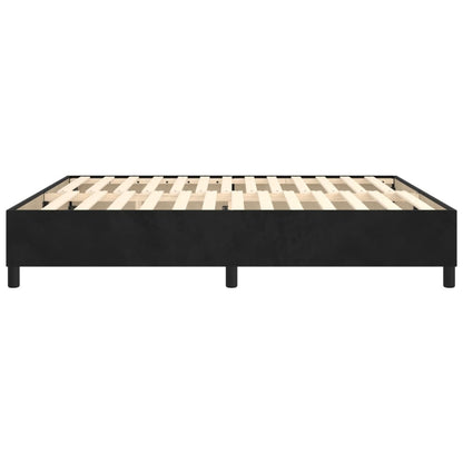 Box Spring Bed Frame Black Super King Velvet (UK/IE/FI/NO only)