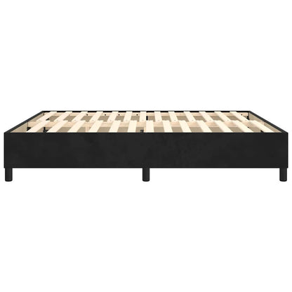 Box Spring Bed Frame Black Super King Velvet