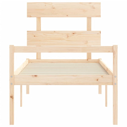 Senior Bed without Mattress Small Single Solid Wood