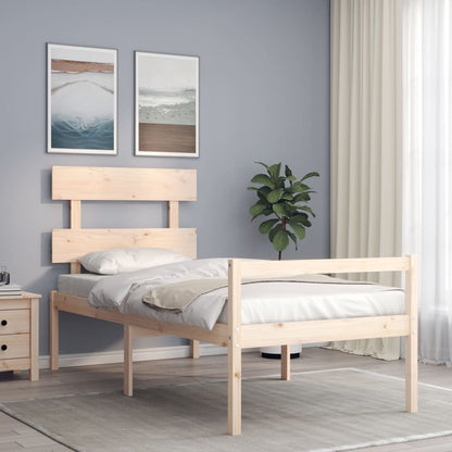 Senior Bed without Mattress 90x200 cm Solid Wood