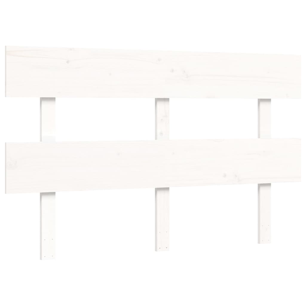 Senior Bed without Mattress White 120x200 cm Solid Wood