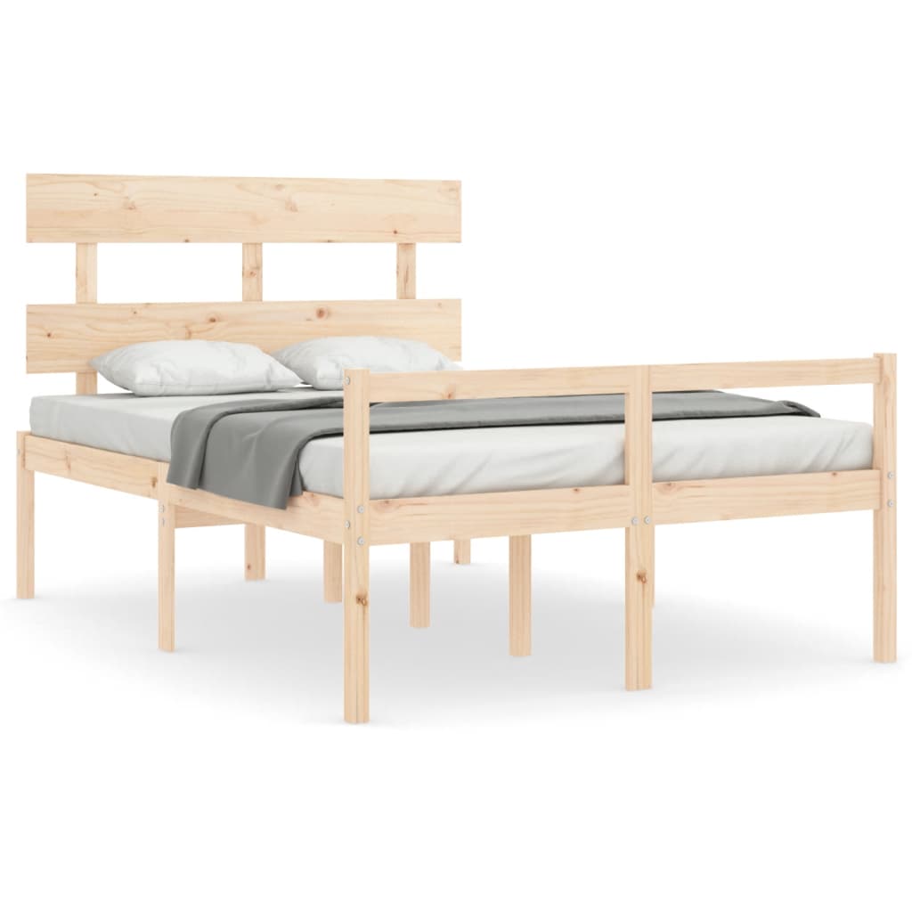 Senior Bed without Mattress 140x200 cm Solid Wood