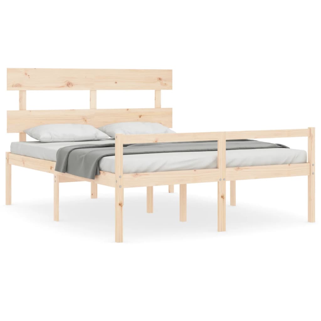 Senior Bed without Mattress 160x200 cm Solid Wood