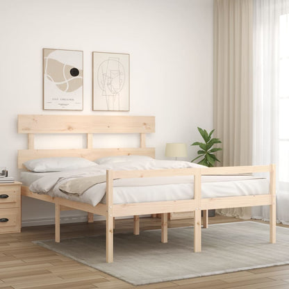 Senior Bed without Mattress 160x200 cm Solid Wood
