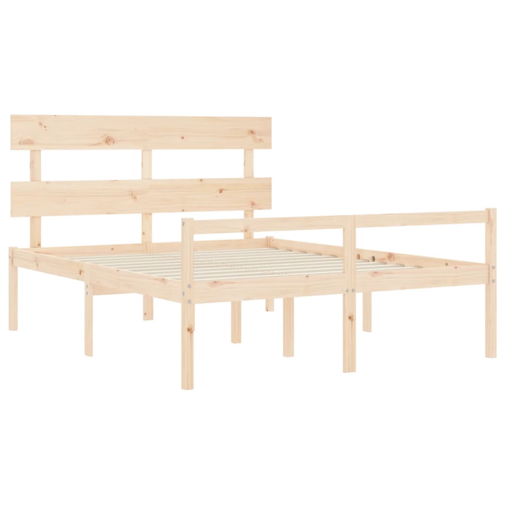 Senior Bed without Mattress 160x200 cm Solid Wood