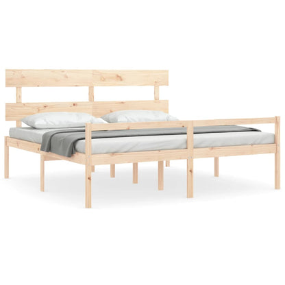 Senior Bed without Mattress 200x200 cm Solid Wood