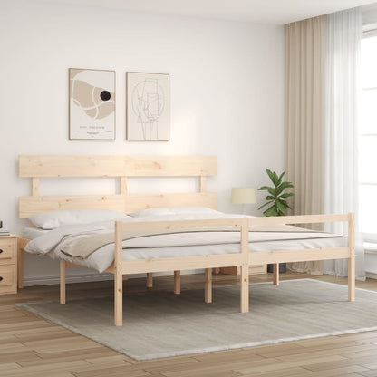 Senior Bed without Mattress 200x200 cm Solid Wood