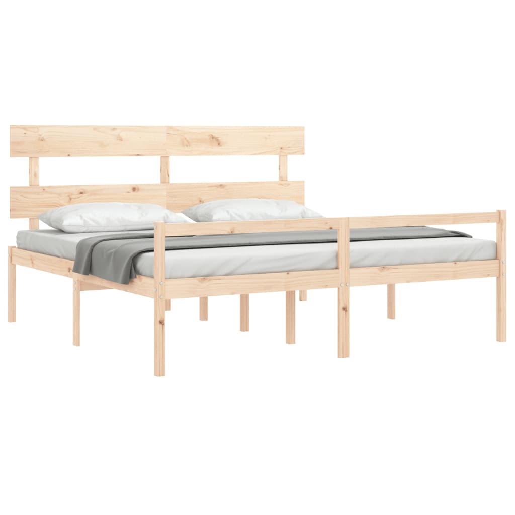 Senior Bed without Mattress 200x200 cm Solid Wood