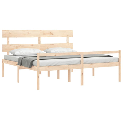 Senior Bed without Mattress 200x200 cm Solid Wood