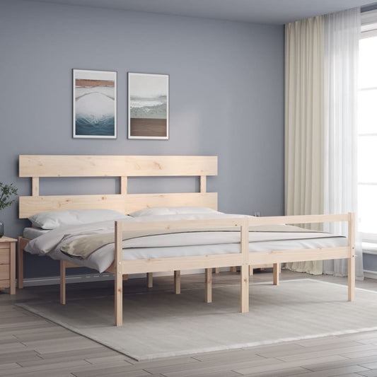 Senior Bed without Mattress 200x200 cm Solid Wood