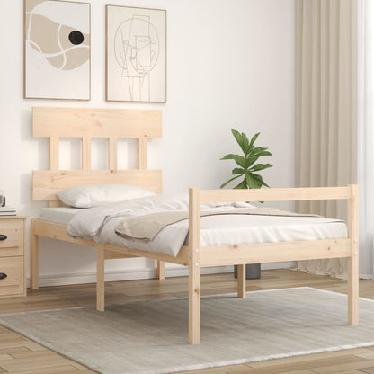 Senior Bed without Mattress Single Solid Wood