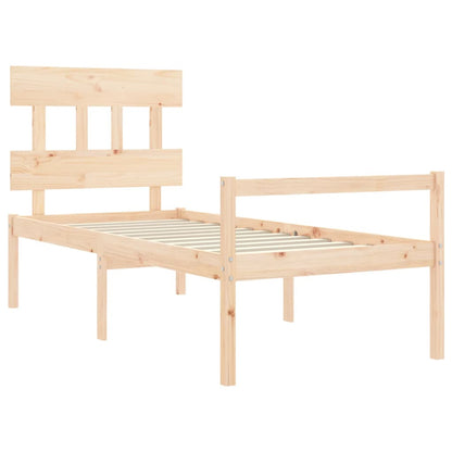Senior Bed without Mattress Single Solid Wood