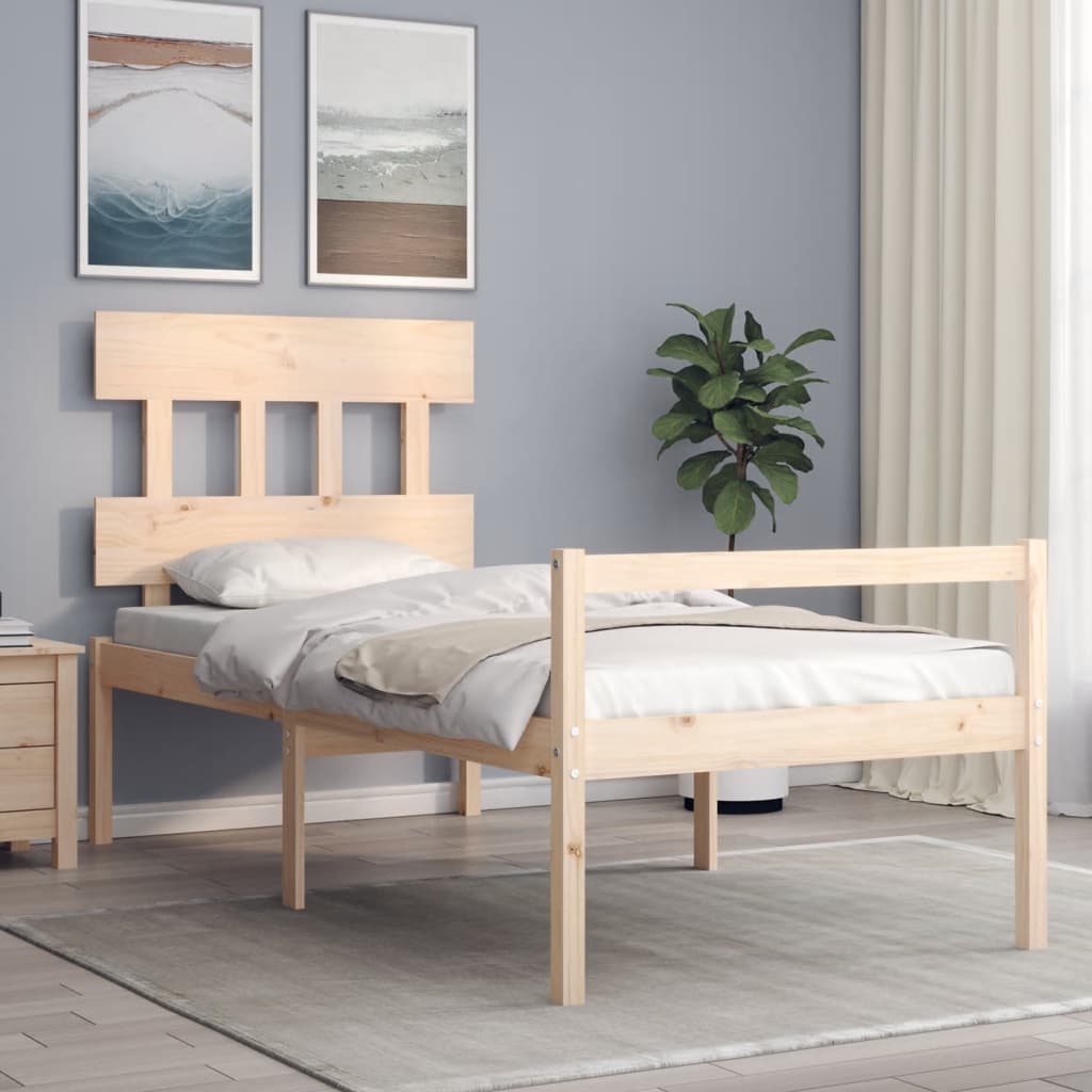 Senior Bed without Mattress Single Solid Wood