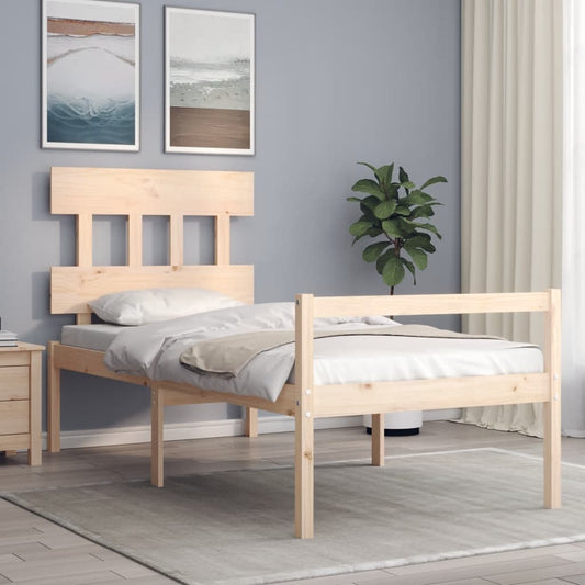 Senior Bed without Mattress Single Solid Wood