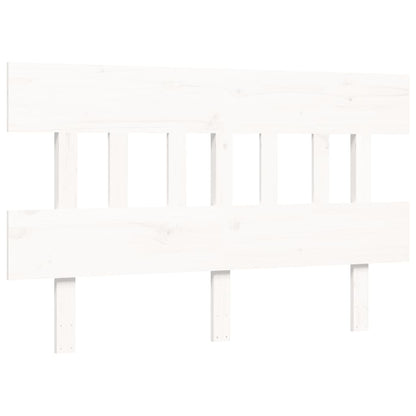 Senior Bed without Mattress White 140x190 cm Solid Wood