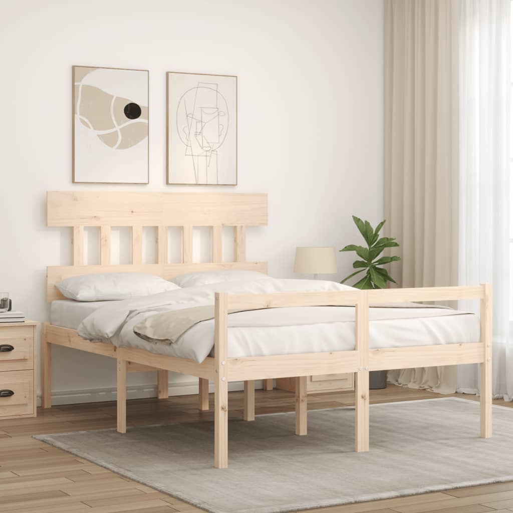 Senior Bed without Mattress 120x200 cm Solid Wood