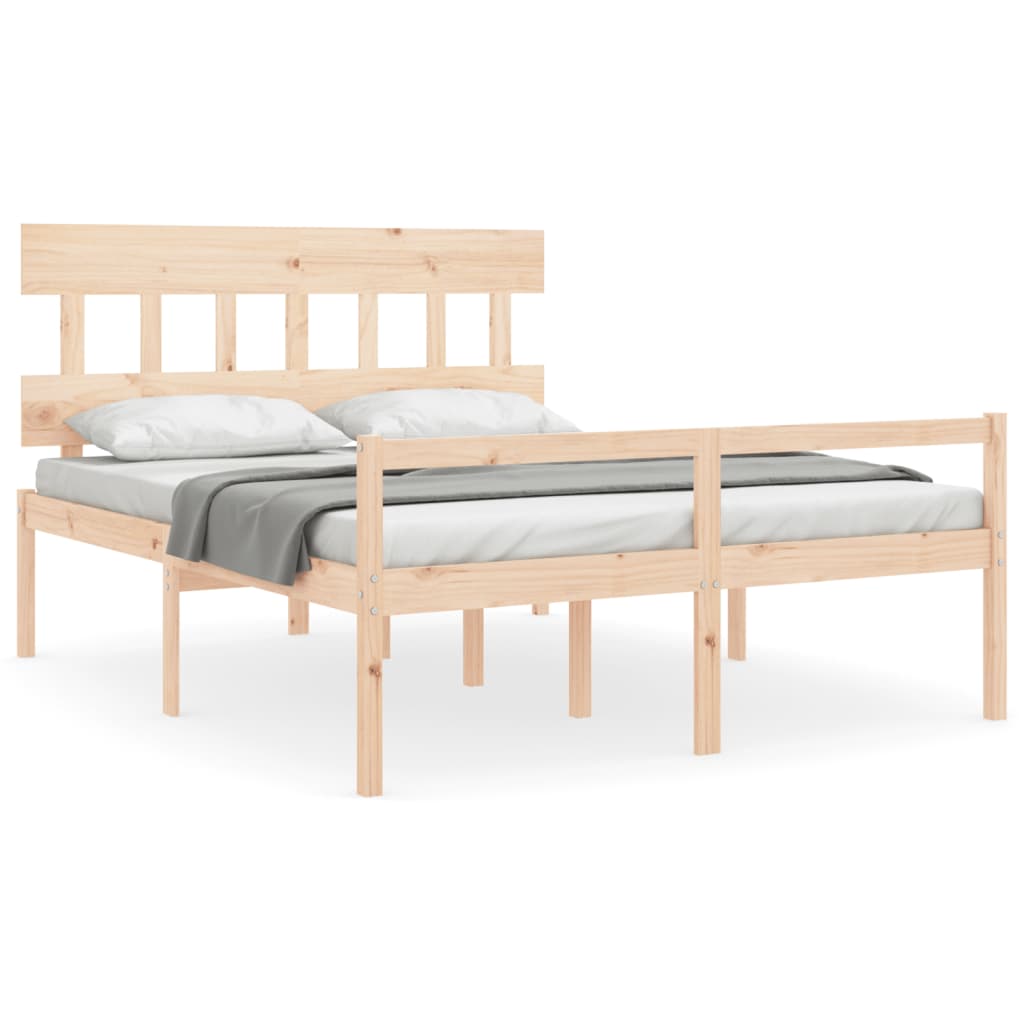 Senior Bed without Mattress 160x200 cm Solid Wood