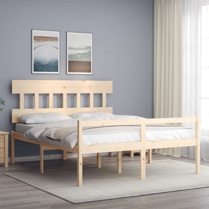 Senior Bed without Mattress 160x200 cm Solid Wood