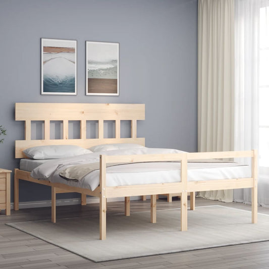 Senior Bed without Mattress 160x200 cm Solid Wood