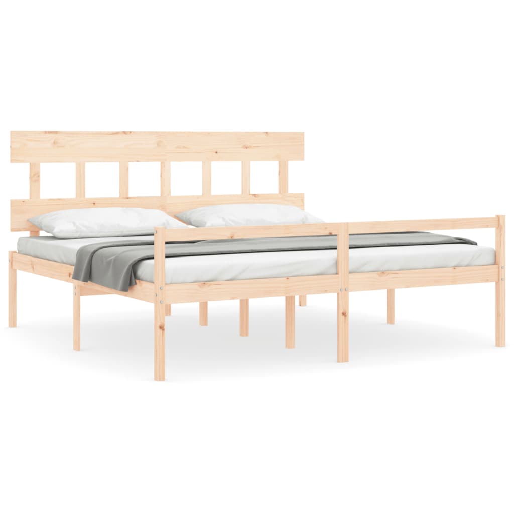 Senior Bed without Mattress 200x200 cm Solid Wood