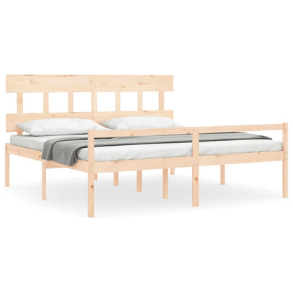 Senior Bed without Mattress 200x200 cm Solid Wood