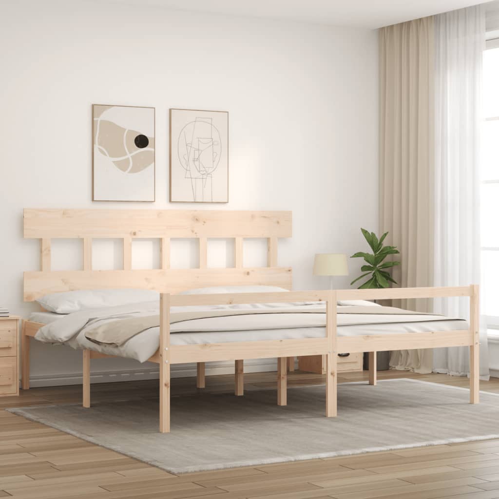 Senior Bed without Mattress 200x200 cm Solid Wood