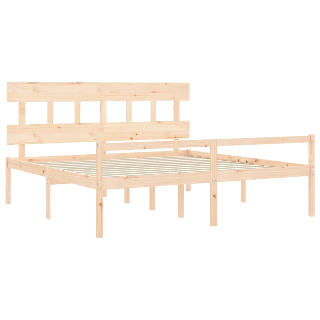 Senior Bed without Mattress 200x200 cm Solid Wood
