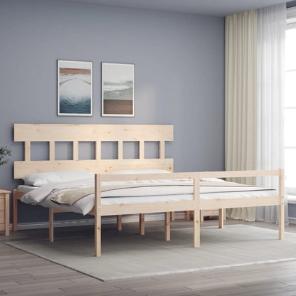Senior Bed without Mattress 200x200 cm Solid Wood