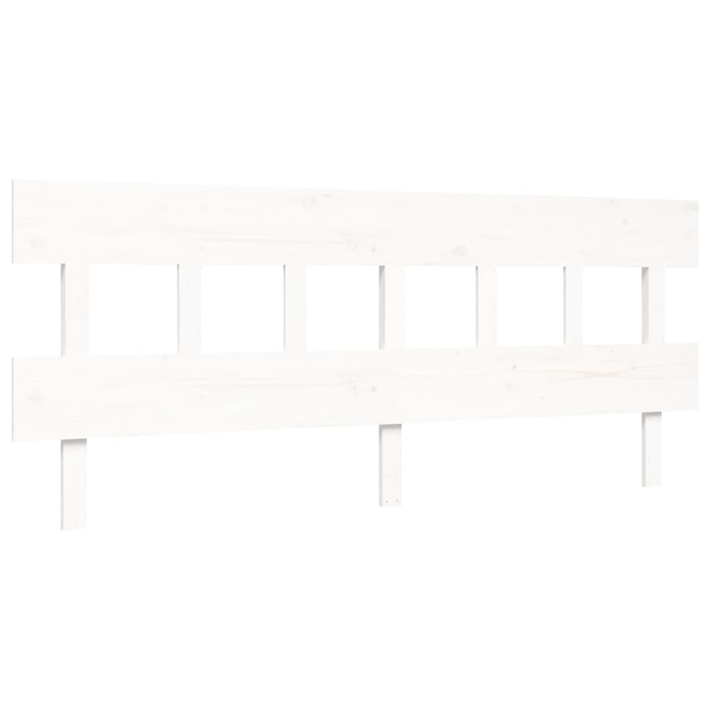 Senior Bed without Mattress White 200x200 cm Solid Wood