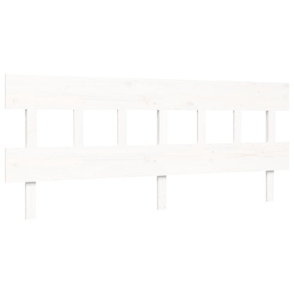 Senior Bed without Mattress White 200x200 cm Solid Wood