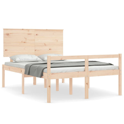 Senior Bed without Mattress 140x190 cm Solid Wood