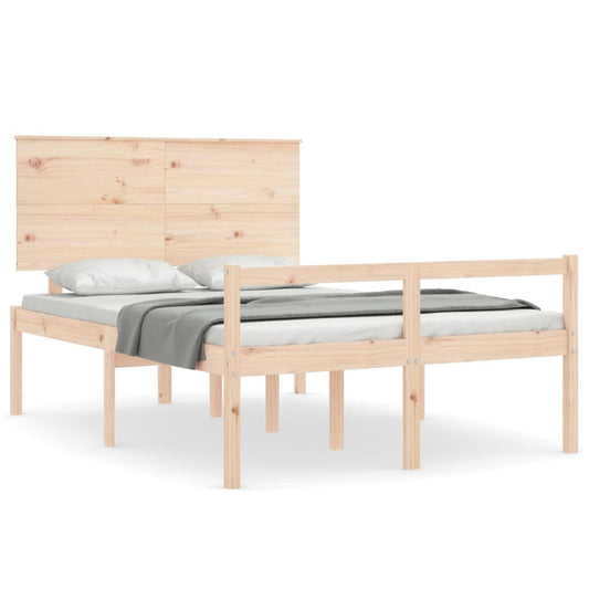 Senior Bed without Mattress 140x190 cm Solid Wood