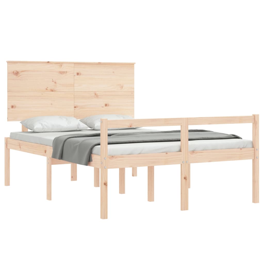 Senior Bed without Mattress 140x190 cm Solid Wood