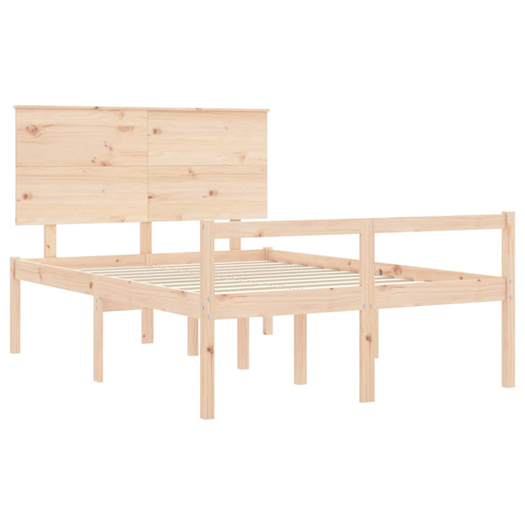 Senior Bed without Mattress 140x190 cm Solid Wood
