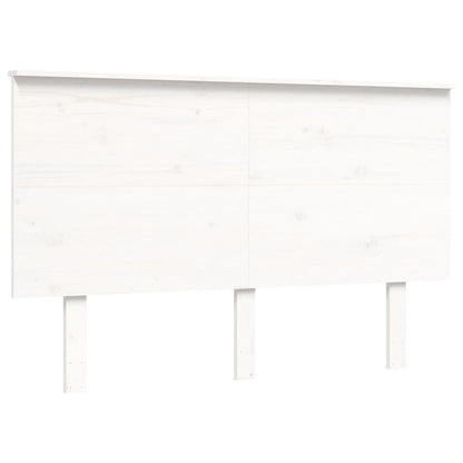 Senior Bed without Mattress White 140x190 cm Solid Wood