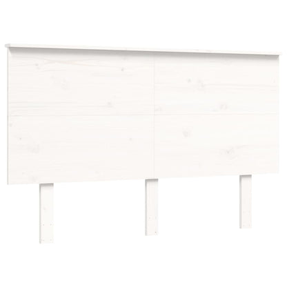 Senior Bed without Mattress White 120x200 cm Solid Wood
