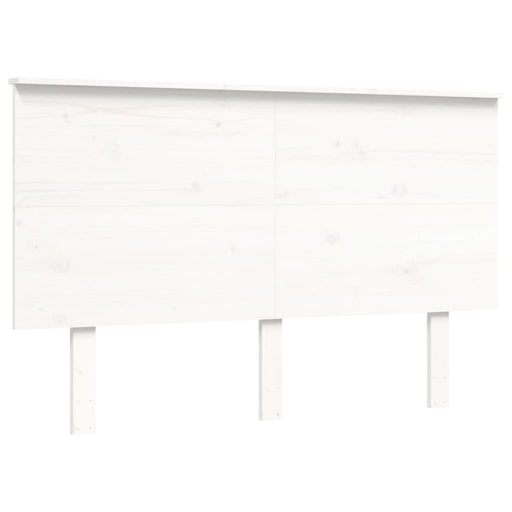 Senior Bed without Mattress White 140x200 cm Solid Wood