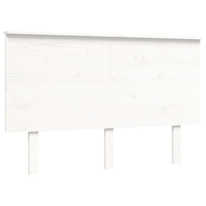 Senior Bed without Mattress White 140x200 cm Solid Wood