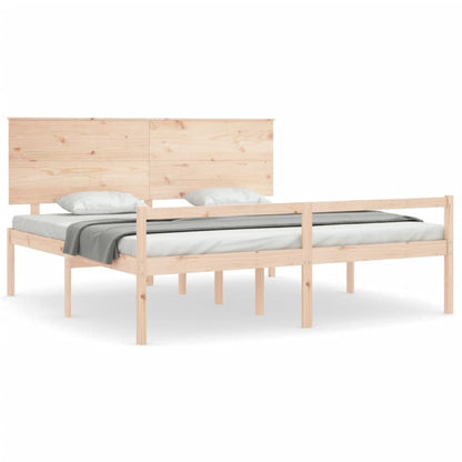 Senior Bed without Mattress Super King Size Solid Wood