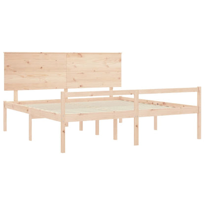 Senior Bed without Mattress Super King Size Solid Wood
