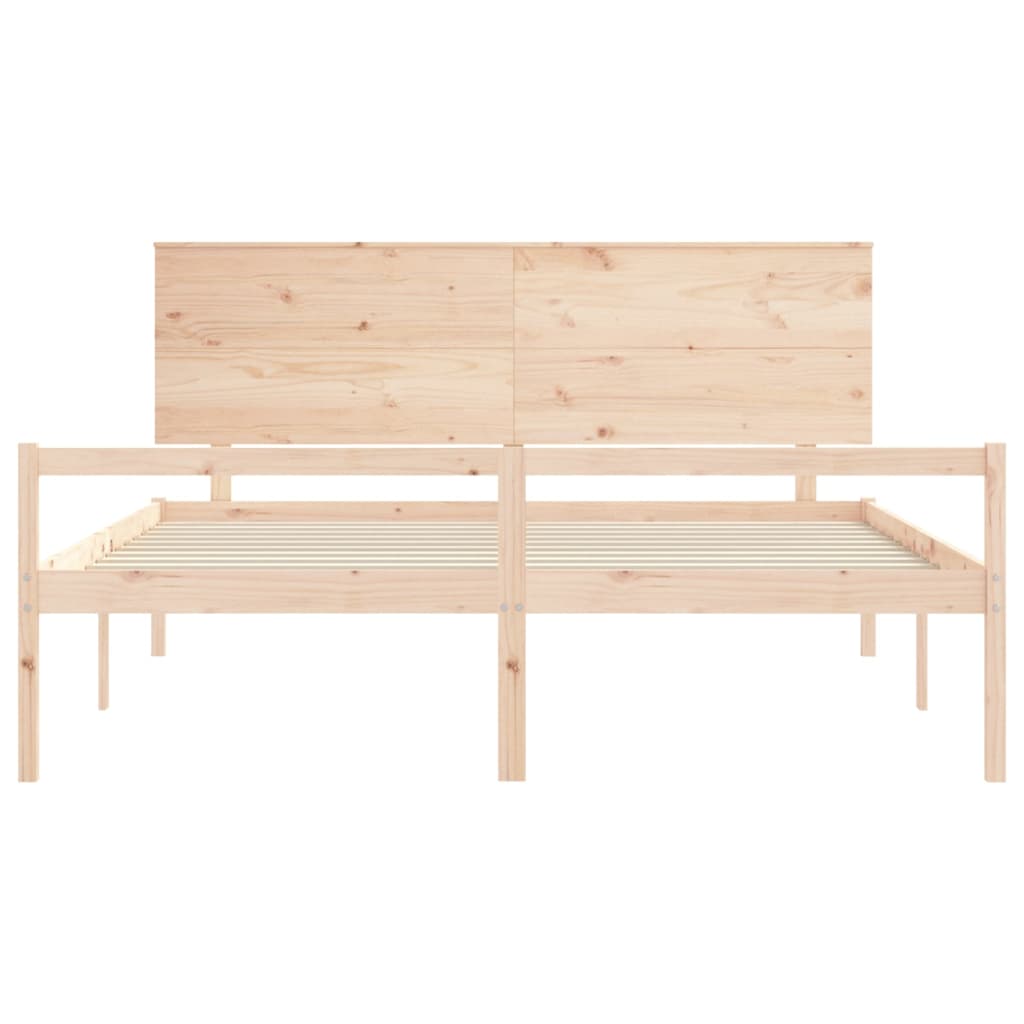 Senior Bed without Mattress Super King Size Solid Wood